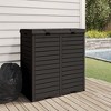 vidaXL Outdoor Garbage Bin Black 30.7"x16.1"x33.9" Polypropylene - 3 of 4