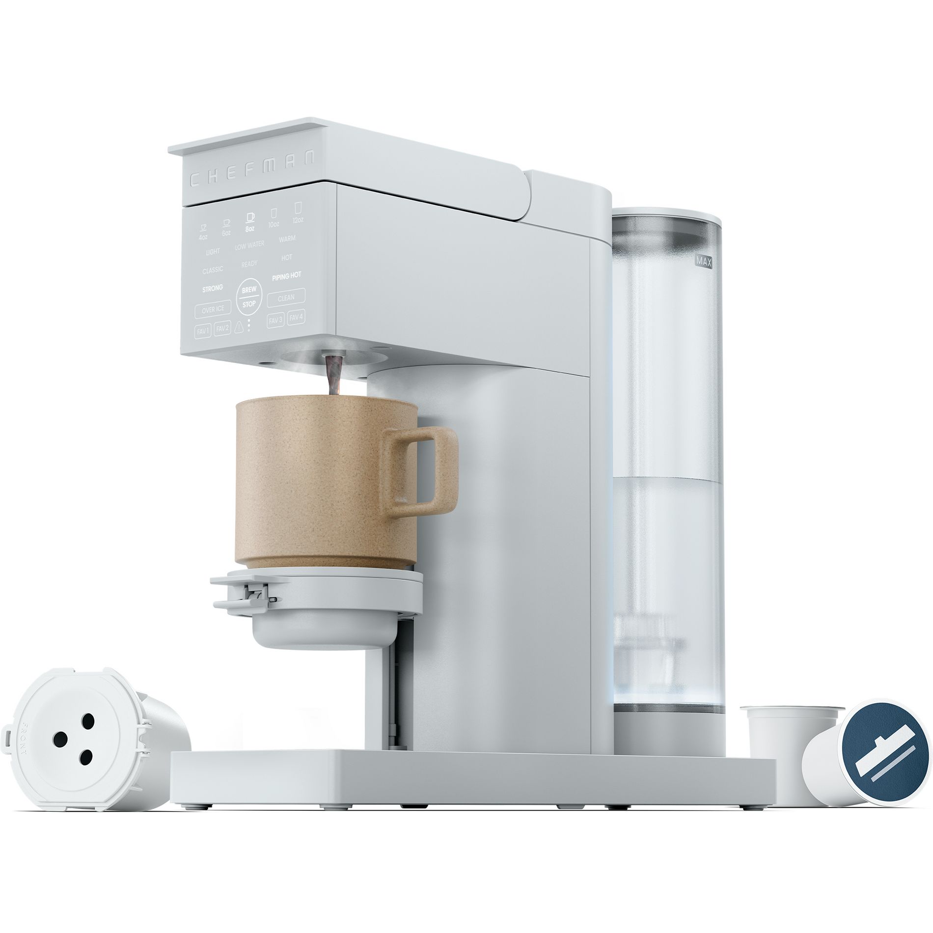 Chefman Caffeinator Single Serve Coffee Maker, 48 oz. Reservoir