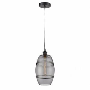 Vaz - 1 Light Cord Hung Mini Pendant In Industrial Style-9.88 Inches Tall and 8 Inches Wide - 1 of 1