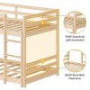 Karl Home Kids Low Floor Bunk Bed Twin Size with Guard Rails and Stairs - 3 of 4