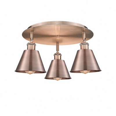 Ballston - 3 Light Flush Mount In Industrial Style-8 Inches Tall and 18.25 Inches Wide