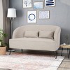 NicBex Small Modern Loveseat Sofa Upholstered Comfy Fabric 2 Seater Couch with Metal Legs for Living Room,Apartment - 2 of 4