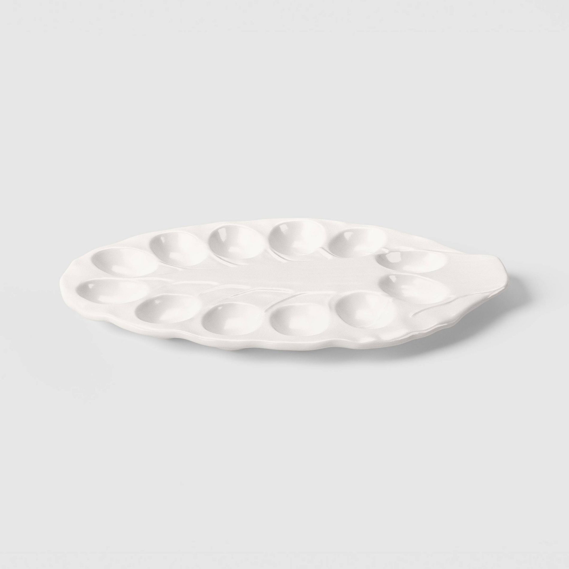 14" Stoneware Radicchio Egg Plate White - Threshold™