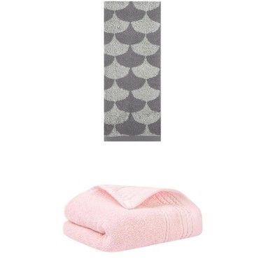 REGALWOVEN Soft Absorbent Bathroom Decorative Hand Towels for Drying 14" x 30"/13" x 29" 2 Pcs