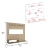 Vynxaria Modern Floating Entertainment Center in Light Pine, with One Superior Shelf and Two Shelves for TVs up to 55" - 4 of 4