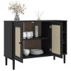 vidaXL Sideboard SENJA Rattan Look Black 44.1 in.x15.7 in.x31.5 in. Solid Wood Pine - 4 of 4