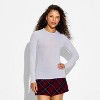 Women's Slim Fit Long Sleeve Crewneck Long and Lean T-Shirt - Wild Fable™ - 2 of 4