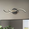 Dewdrop LED Bathroom Vanity Light Black Wave Wall Mount Fixture Modern Over Mirror Lighting for Bedroom Hallway - 2 of 4