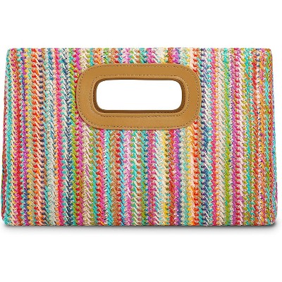 Top Handle Clutch Handbags for Women, Evening Handbag Shoulder Crossbody Purse with Gold Chain