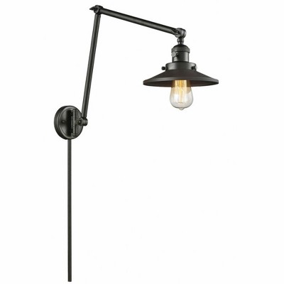 Railroad - 1 Light Double Extension Swing Arm Wall Sconce In Traditional Style-30 Inches Tall and 8 Inches Wide