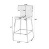 Modern PU Leather Height Bar Stool With Backrest Set of 2,With Sturdy Iron Legs,Modern Stool Bar,Height Counter Stool-Cuddlewood - 4 of 4