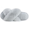 RockDove Women's Adeline Cross-Band Faux Fur Slide Slipper - 3 of 4