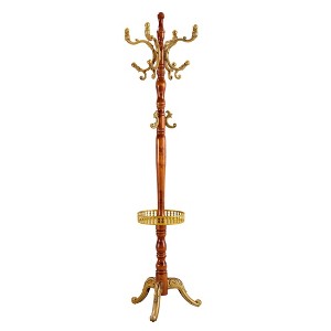 Cesicia Solid Wood Hanger, Coat And Hat Rack, Multifunctional Storage Rack With Key Tray - 1 of 4