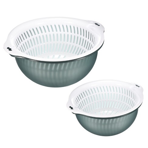 Unique Bargains Food Strainer And Kitchen Colander Set Plastic