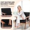 26"W Mid-Century Modern Wingback Accent Chair with Extra-Thick Backrest, Rubber Wood Frame Lounge Chair for Living Room - 4 of 4