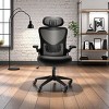GlasFlength Task and Office Chairs High Back Ergonomic Chair with Adjustable Lumbar Support and Headrest for Home Office, Black, 24.48"*10.31"*18.97" - 2 of 4