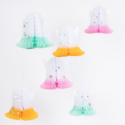 Meri Meri Ombré Ghost Hanging Decorations (Pack of 6)