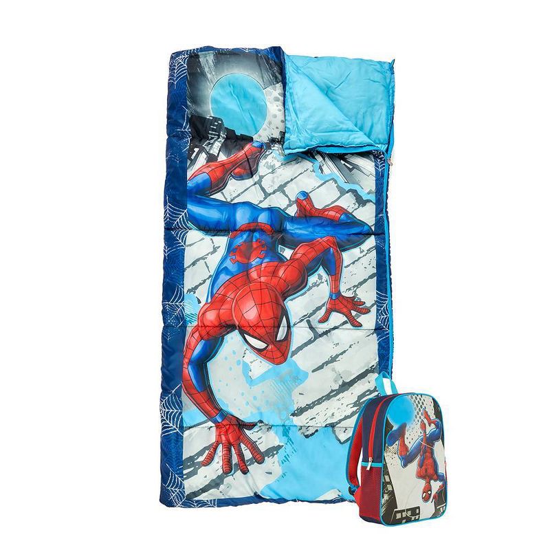 Marvel Spider-Man 50 Degree Overnight Sleeping Bag Kit - 2pc, 1 of 8