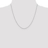 Black Bow Jewelry 0.9mm 14k White Gold Solid Diamond Cut Cable Chain Necklace - 3 of 4
