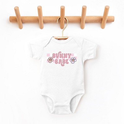 The Juniper Shop Bunny Babe Flowers Baby Bodysuit
