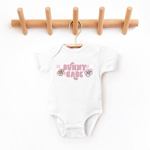 The Juniper Shop Bunny Babe Flowers Baby Bodysuit - 1 of 2