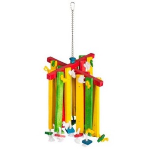 Prevue Pet Products 60948 Bodacious Bites Wood Chimes Bird Toy, Multicolor - 1 of 3