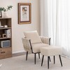 Tangkula Modern Dutch Velvet Accent Chair & Ottoman Set Single Leisure Sofa Chair - 4 of 4