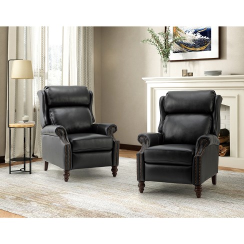 Leather recliner with legs new arrivals