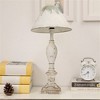 Rustic Vintage Table Lamp with Distressed White and Blue Shade, Elegant Base Design, 28.54" Height, 1pc - 2 of 4