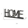 HomeRoots 11" Black Metal Home Tabletop Sign - 3 of 4