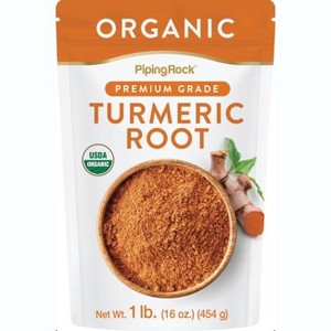 Piping Rock Organic Turmeric Powder | 1 lb Bag - 1 of 2