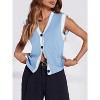 Imily Bela Womens Button Down Vest Top Cap Sleeve Design Lightweight Knit Summer Wear - 4 of 4