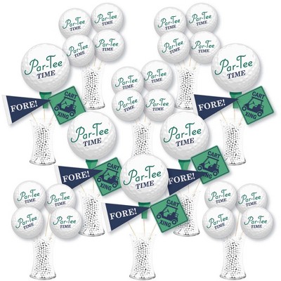 Big Dot of Happiness Par-Tee Time - Golf - Birthday or Retirement Party Centerpiece Sticks - Showstopper Table Toppers - 35 Pieces