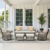 Buenhomino Outdoor PE Wicker Patio Furniture Sets – Swivel Chairs, Sofas, Ottomans & Tables with Weather-Resistant Cushions - 2 of 4