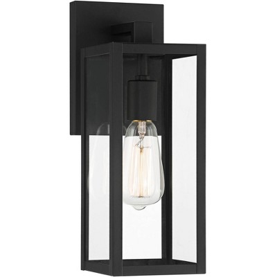 John Timberland Titan 14 1/8" High Mystic Black Outdoor Wall Light