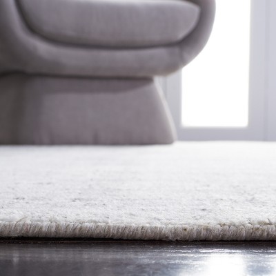 Mirage Ivory and Grey Hand-Knotted Wool Area Rug