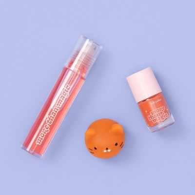Lip & Nail Set with Squish Toy - Orange - 3ct - More Than Magic™