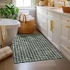 Acekool Geometric Checkered Area Rug, Washable Non-Slip Low Pile Entryway Carpet, Ultra Thin Lightweight Modern Throw Mat for Bedroom Living Room - 3 of 4