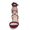 Allegra K Women's Solid Open Toe Lace Up Stiletto Sandals - 3 of 4