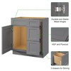 LOVMOR in Plywood Bath Vanity Cabinet with 3 Drawers without Top for Kitchen, Bathroom, Living Room - 3 of 4