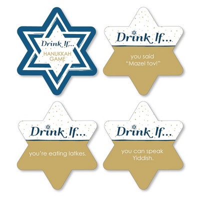 Big Dot of Happiness Drink If Game - Happy Hanukkah - Chanukah Party Game - 24 Count