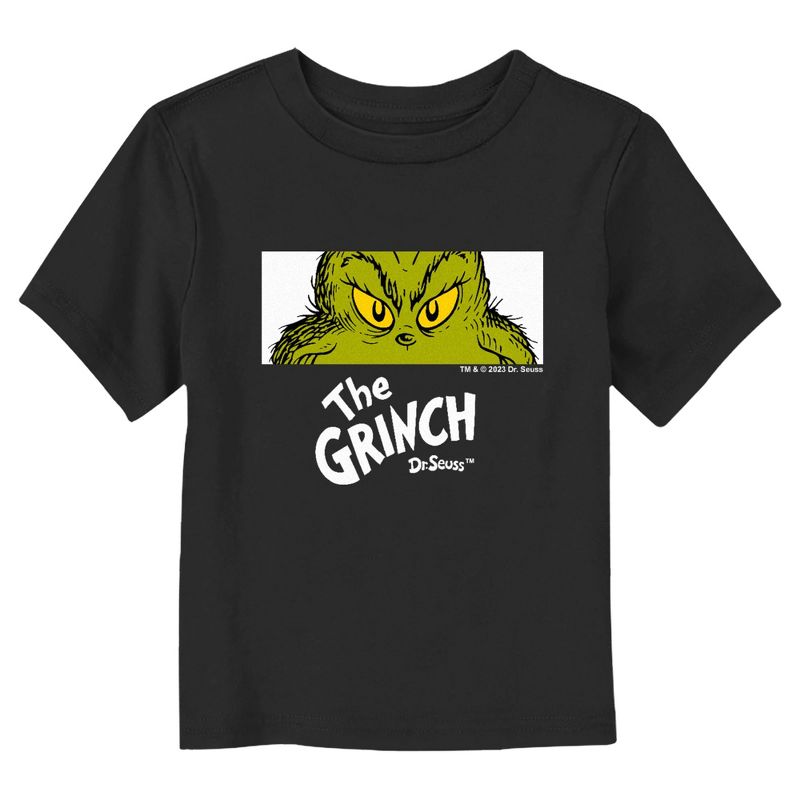 Toddler's Dr. Seuss Grinch Eyes Close Up T-Shirt, 1 of 4