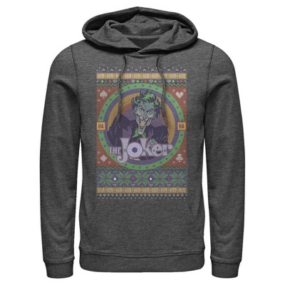 Men's Batman Ugly Christmas Joker Pull Over Hoodie