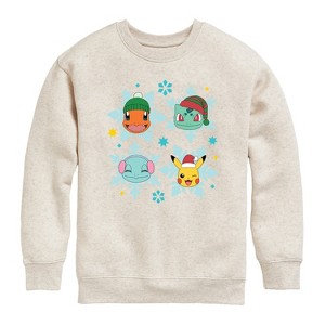 Boys' - Pokémon - Poké Flakes Graphic Long Sleeve Fleece Sweatshirt - 1 of 4