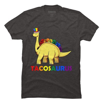 Adult Design By Humans Tacos Dinosaur Tacosaurus Rainbow Pride By JuTrading T-Shirt