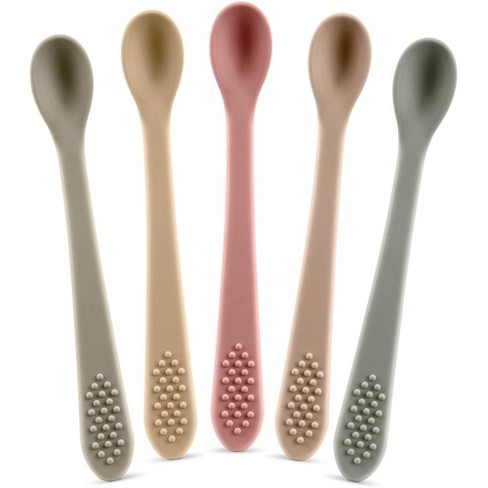 Baby Spoons - Infant Spoons First Stage - Silicone Baby Spoon For Self  Feeding - First Stage Baby Feeding Spoon Set Gum Friendly - Bpa Free :  Target