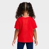 Toddler Girls' Holiday Relaxed Short Sleeve T-Shirt - Cat & Jack™ Medium Red - 3 of 4