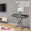IA Stands Adjustable Double X Frame Keyboard Stand & Detachable Sheet Music Mount - 2 of 3