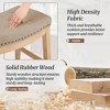 Arceso Bar Stools Set of 4,24 Inch Fabric Counter Height Bar Stools, Saddle Barstools for Kitchen Island with Nailhead Trim Tufted Button, Wheat Color - 4 of 4