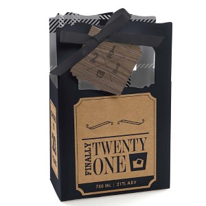 Big Dot of Happiness Finally 21 - 21st Birthday - Party Favor Boxes - Set of 12 - 1 of 4
